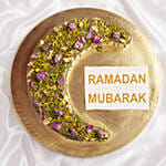 Pistachio Saffron Crescent Moon Cake