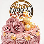 Rosy Birthday Cake 8 Portion