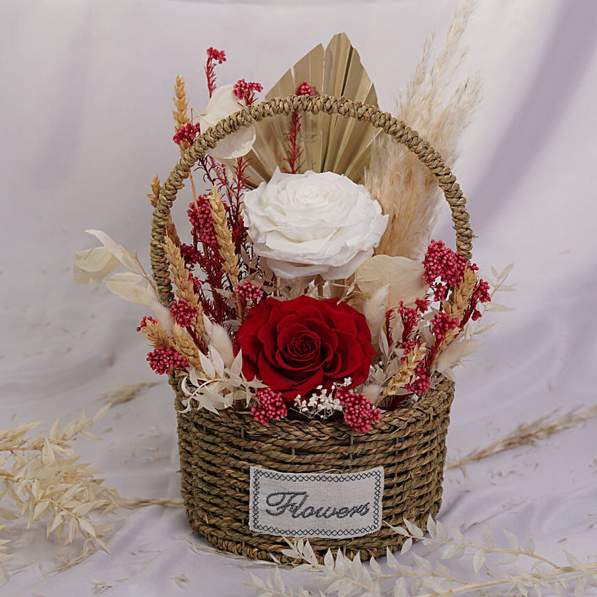 سلة ورود دائمة مبهرة: 