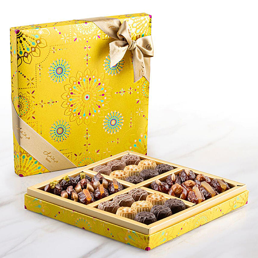 Bateel Filled Dates and Biscuits Diwali Aura Collection: هدايا بتيل اونلاين 