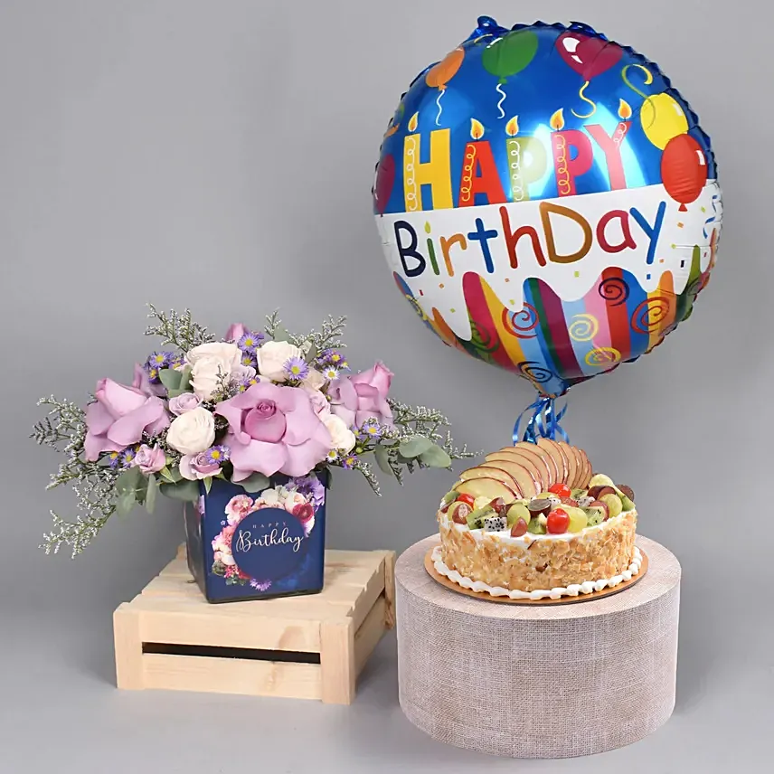 Birthday Flowers Cake And Balloon: Birthday Flowers & Cakes