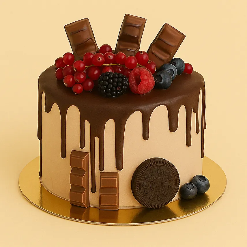 Candy Topped Choco Cake: 