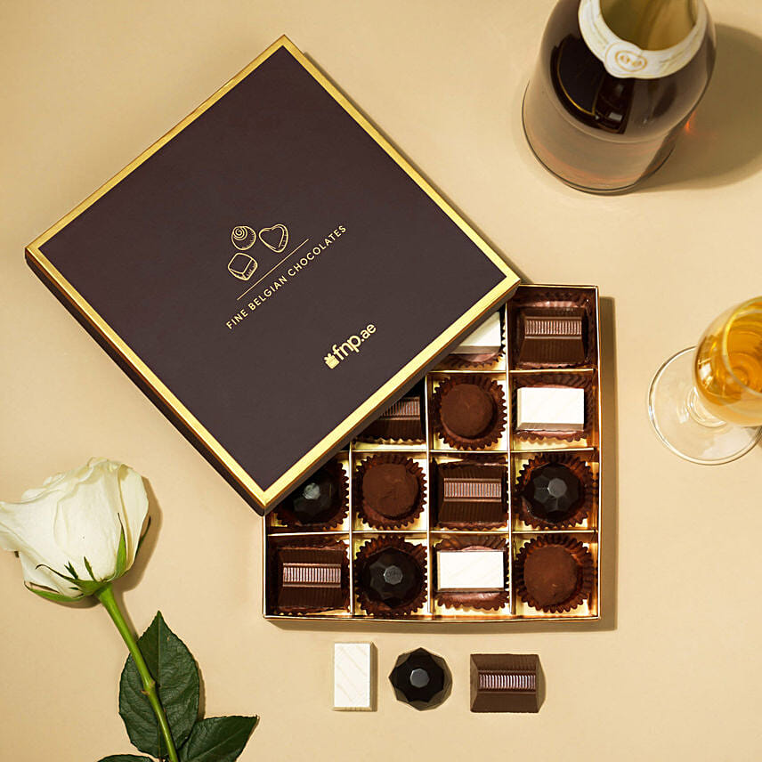 Chocolate Medley Box Of 16: Finest Belgian Chocolates