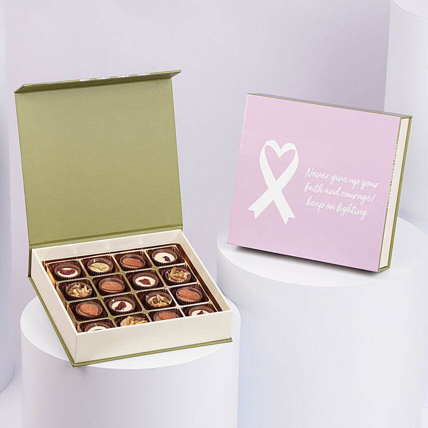 Courage N Comfort Chocolate Box: Breast Cancer Awareness Gifts