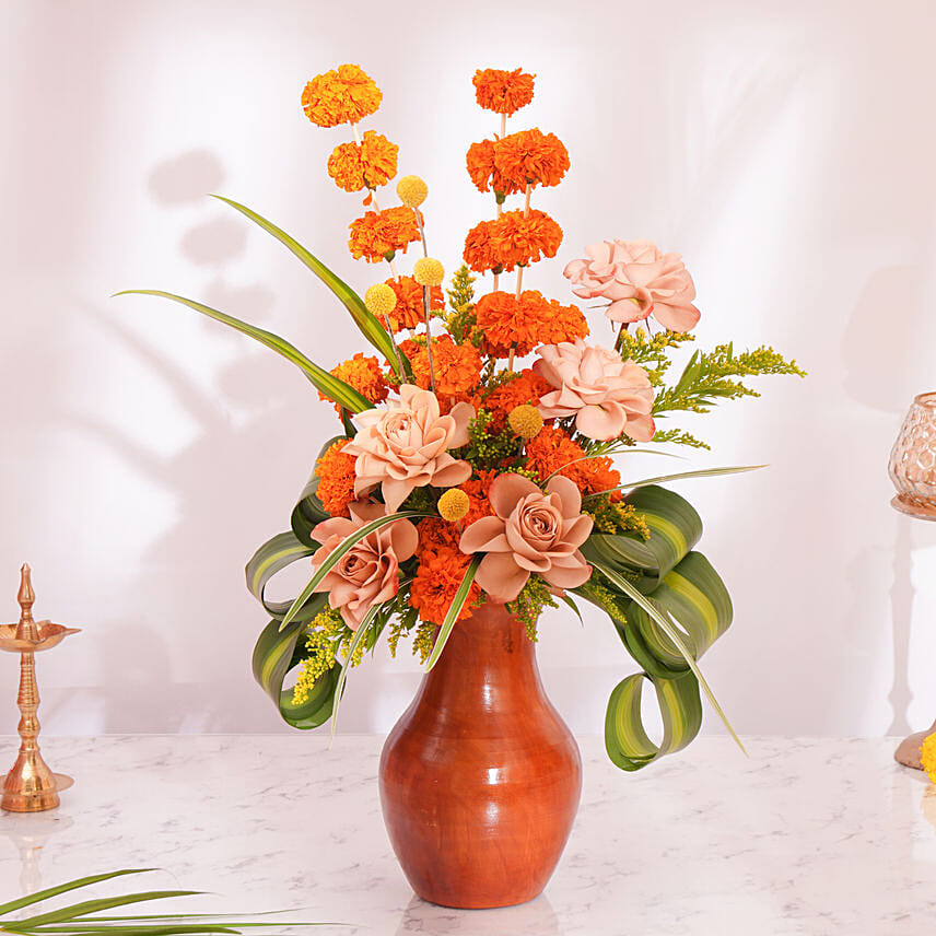 Diwali Festive Glow Vase: Diwali Gifts