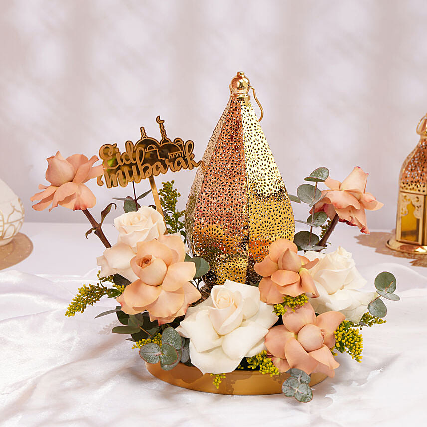 Eid Rose Radiance: Eid Mubarak Flowers