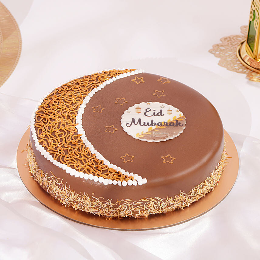 Eid Special Dubai Chocolate Cake: Eid Mubarak Cake