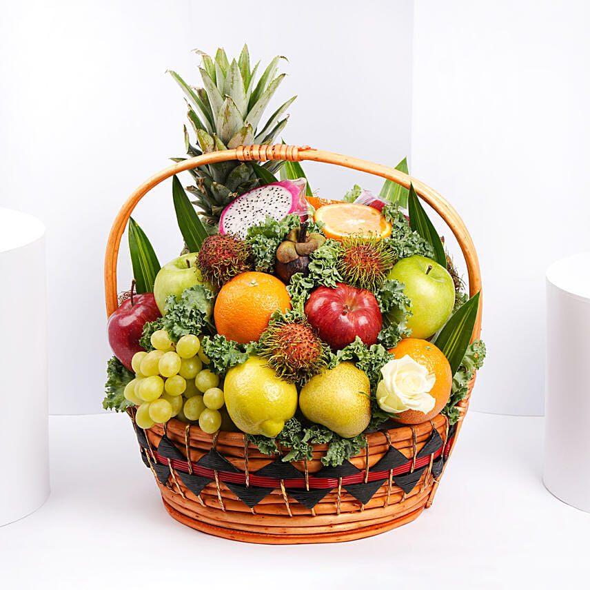 Exotic Fruits Basket Small: Fruits Arrangement