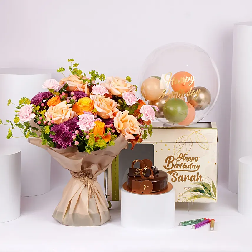 Personalised Birthday Gift Box: Flower Shop