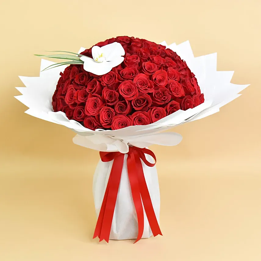 Hundred Hearts For You: Red Rose Bouquets