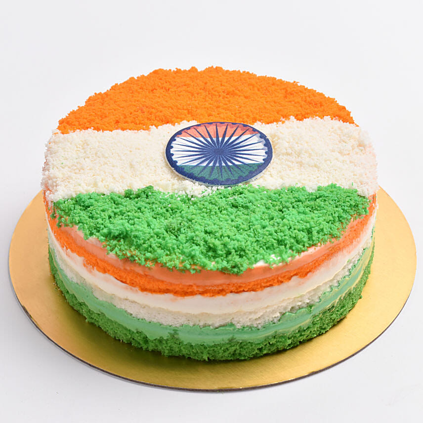 Indian Flag Cake: Independence Day Gifts 