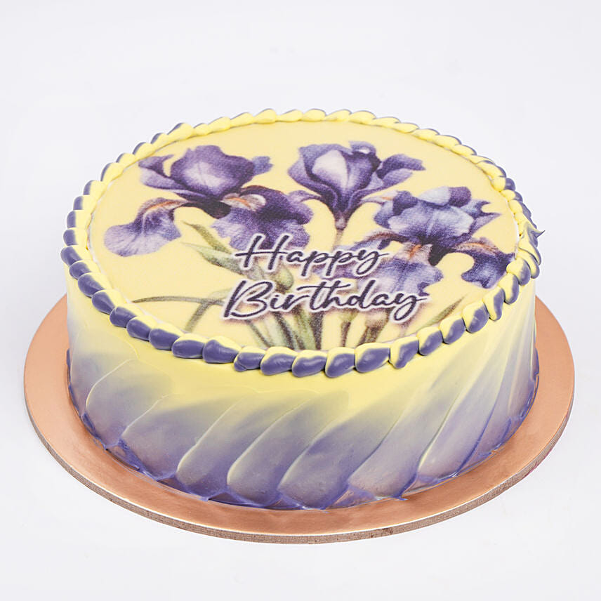 IRIS Flower Birthday Chocolate Cake: 