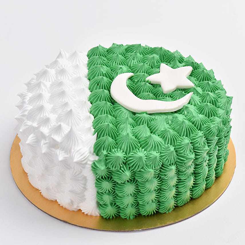 Pakistani Flag Cake: Independence Day Gifts 
