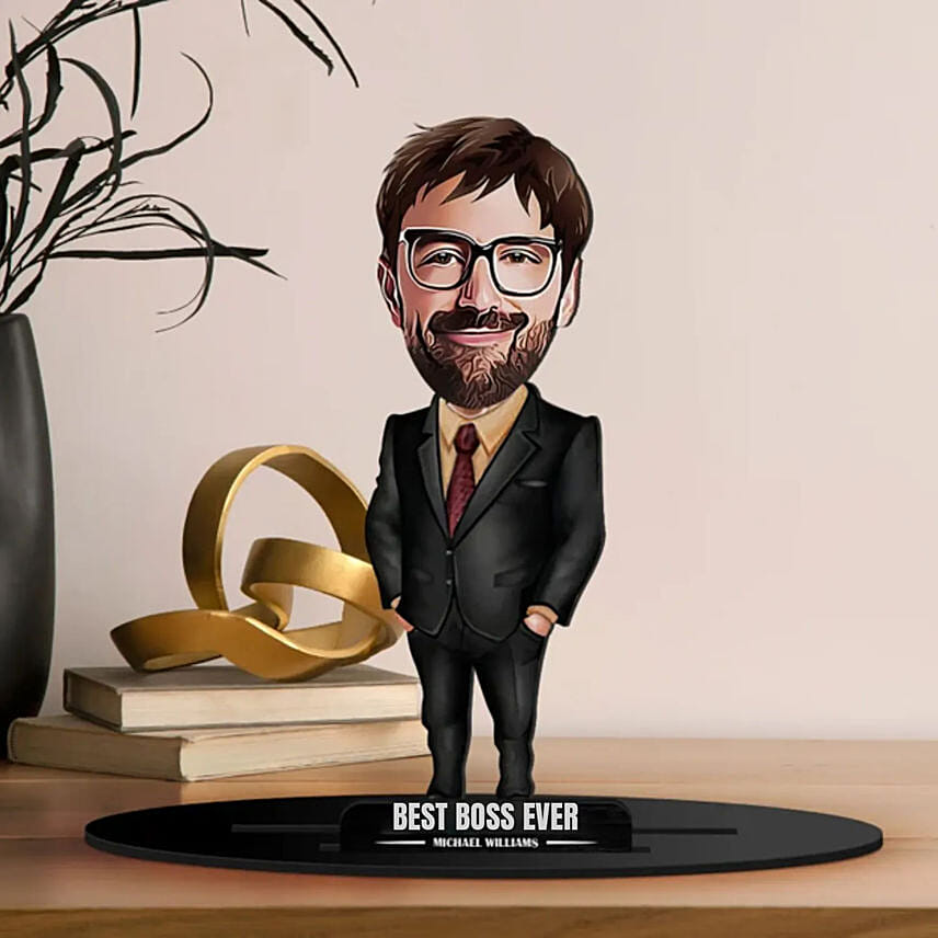 Personalized Best Boss Caricature: Personalised Gifts