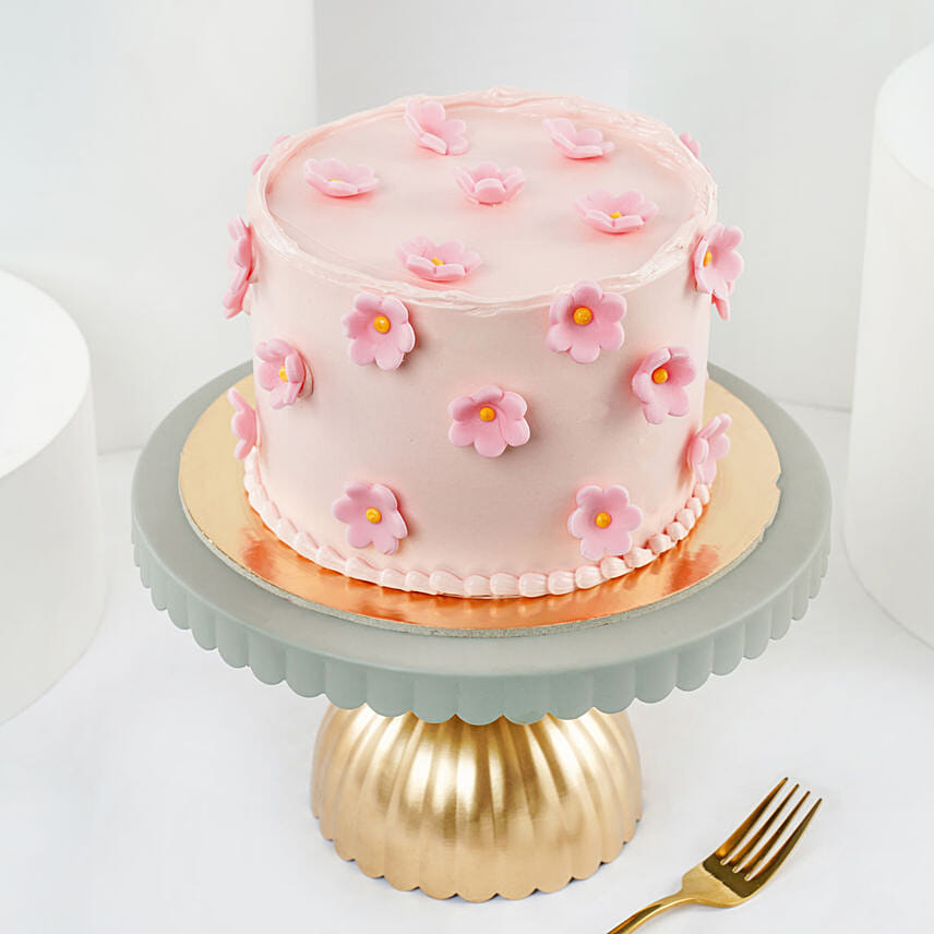 Pink Blossom Delight Cake: Marble Cakes