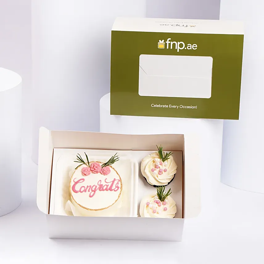 Rose Garden Celebration Cake: Cupcake Delivery