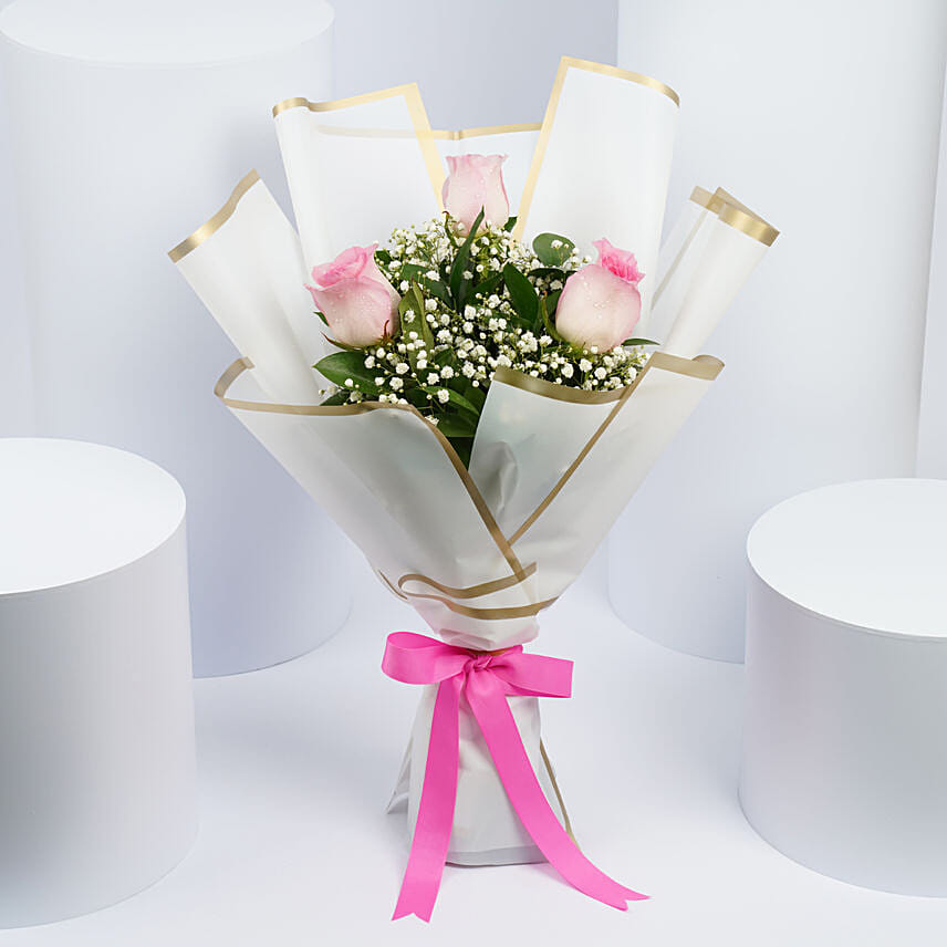 Splendid Pink Rose Bouquet: Birthday Flower Bouquets