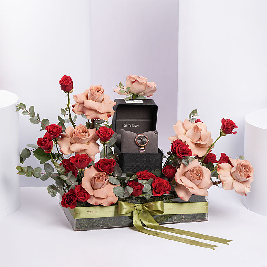 Titan Raga Watch Gift Tray for Her: Mother's Day Branded Gifts