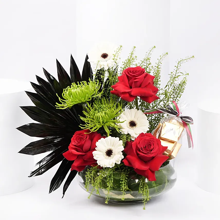 UAE Flag Pride Flowers and Chocolates: UAE National Day Flowers