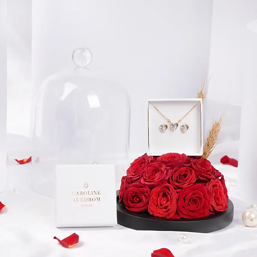 Caroline Svedbom Valentina Heart Swarovski Crystals & Roses: 