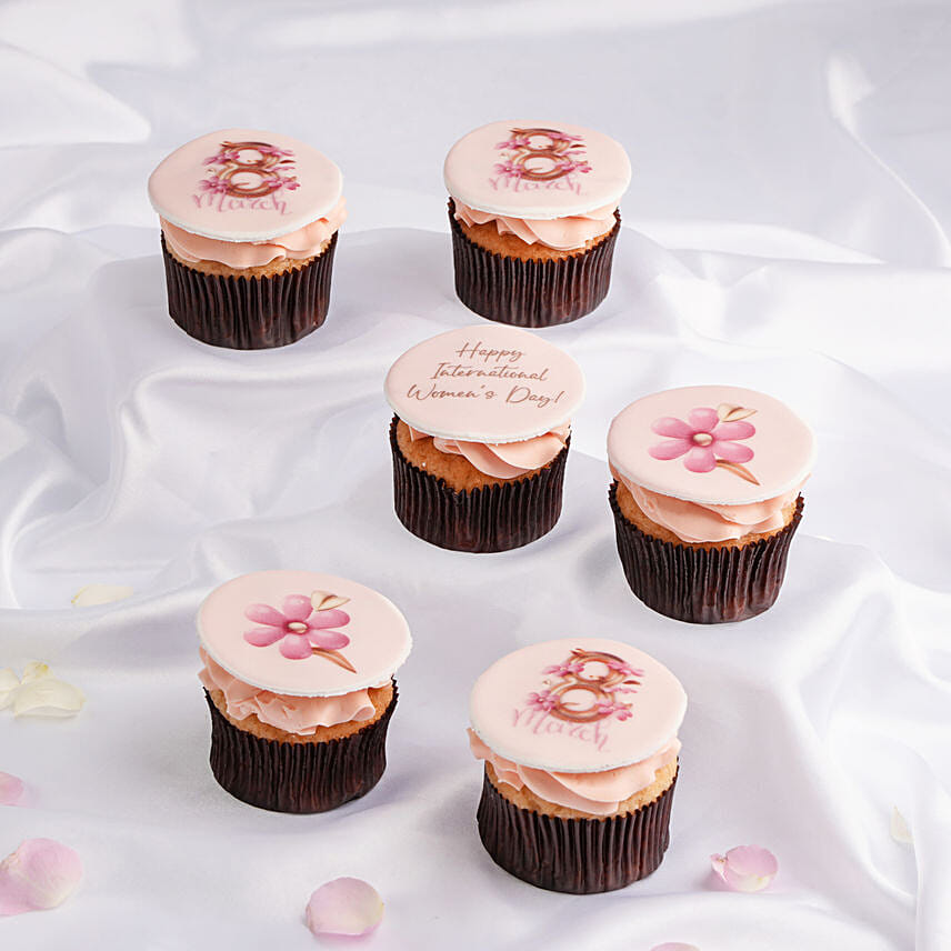 Womens Day Flower Cupcakes: Women's Day Cakes