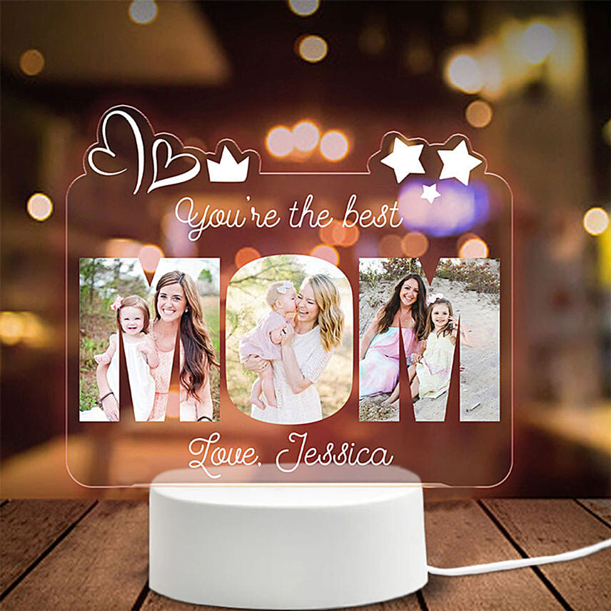 You Are The Best Mom Led Frame: Personalised Mother's Day Gifts