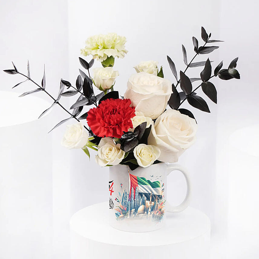 A Mug of Memories and Pride: National Day Flowers
