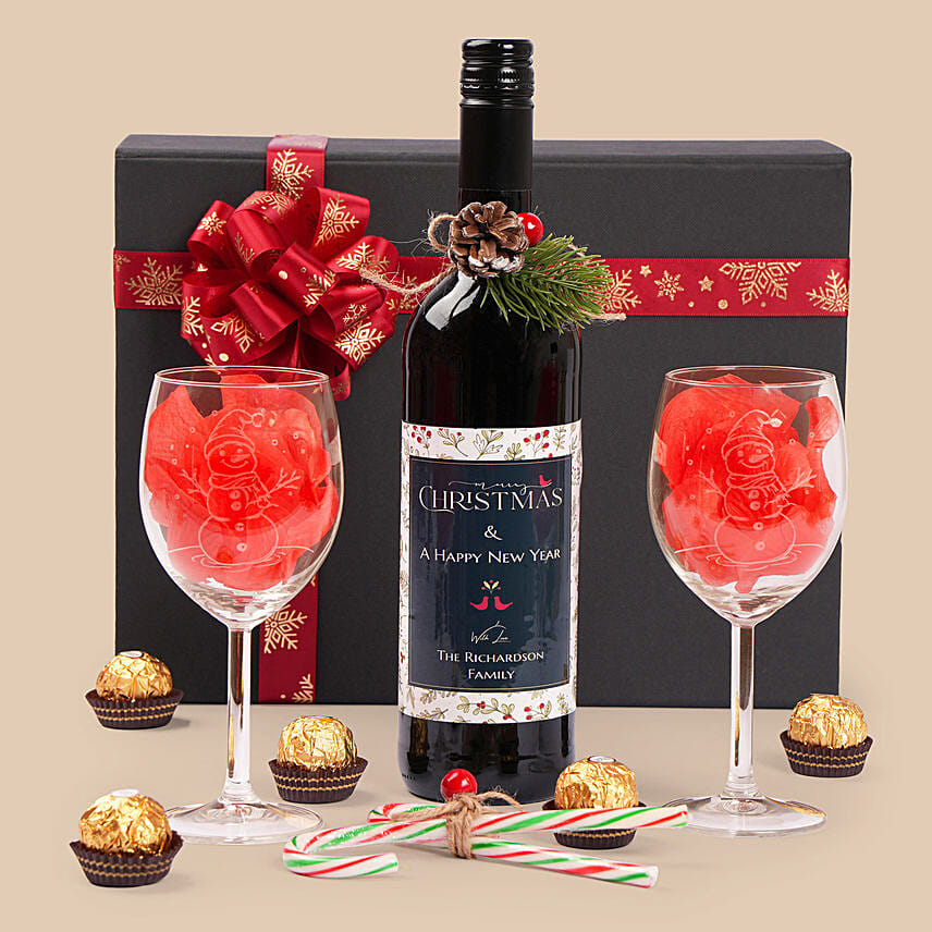 Christmas Elegance Wine Hamper: هدايا رأس السنة