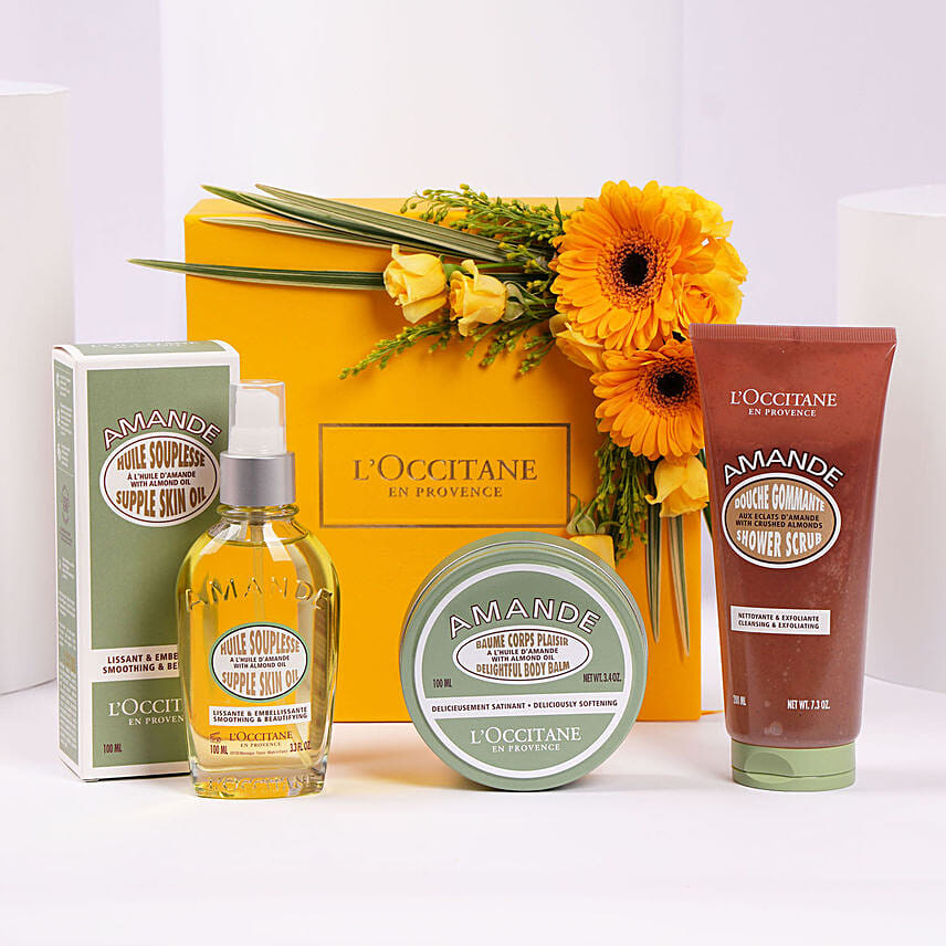 L&rsquo;Occitane Almond Body Care Gift Set: هدايا مستلزمات العناية الشخصية 