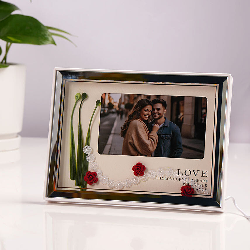 Valentine Romantic LED Frame: Personalised Valentines Day Gifts   