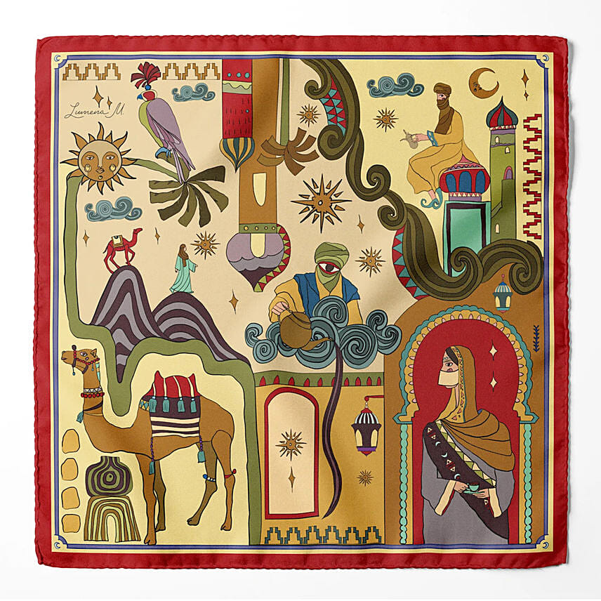 Silk Luxury Scarf Arabian Nights from Lumena Maison: Branded Gifts