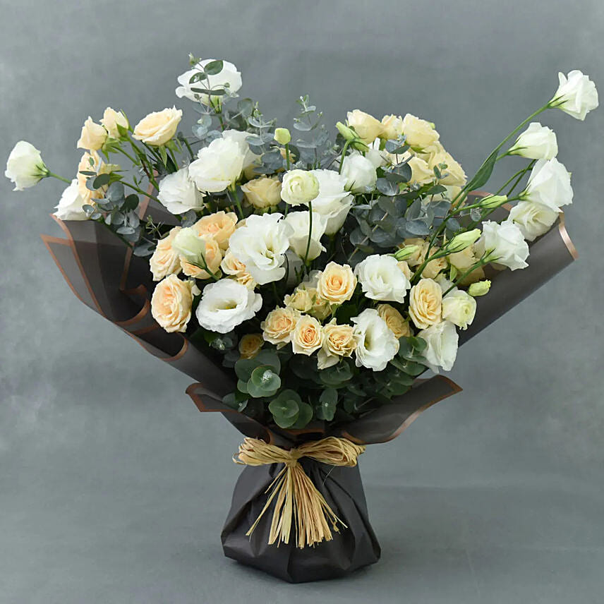 Spray Rose and Lisianthus Bouquet: Flowers