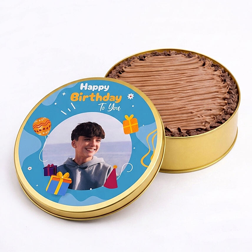 Personalized Birthday Tin Cake: 