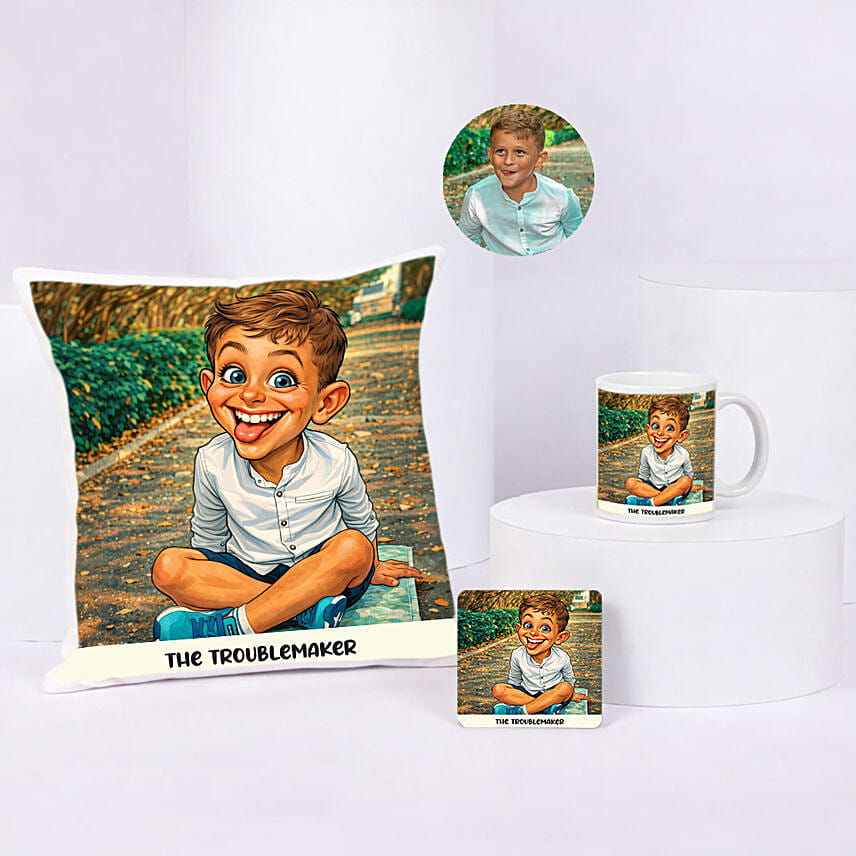 The Troublemaker Cushion Mug Set: Birthday Mugs