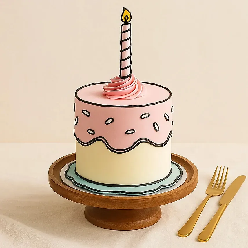 Birthday Celebration 2D Cake: Birthday Cakes for Boys/Girls