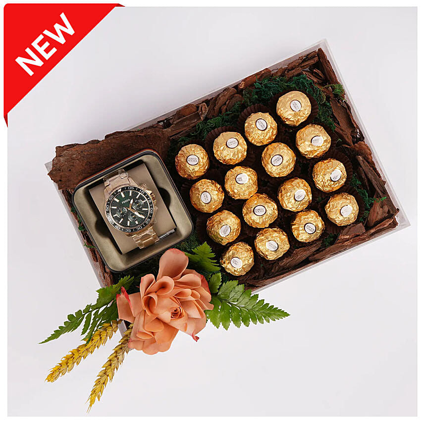 Fossil Watch Gift Tray for Him: Fossil Watches