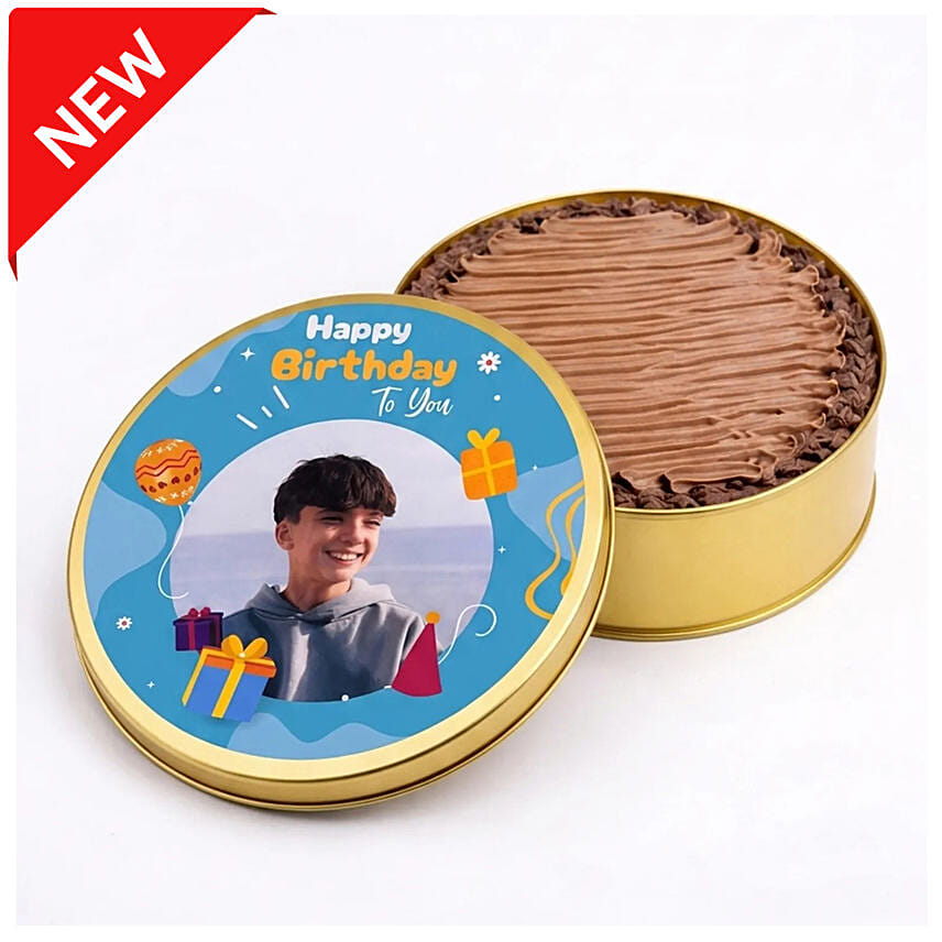 Personalized Birthday Tin Cake: 