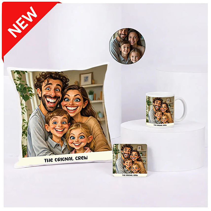 The Original Crew Cushion Mug Set: Personalised Combos
