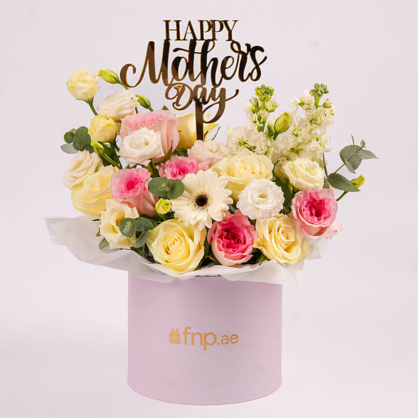 Elegant Mixed Floral Box for Mom: Mother's Day Gifts