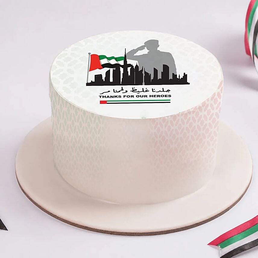 Thanks For Our Heroes UAE Celebration Cake