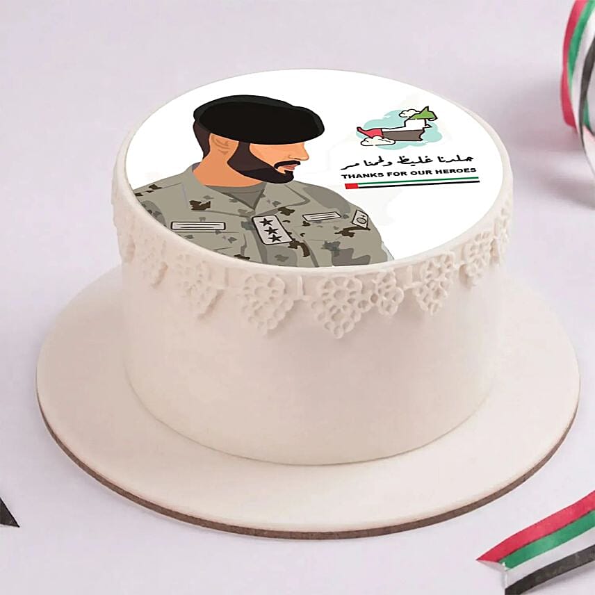 Thanks For Our Heroes UAE Soldier Cake
