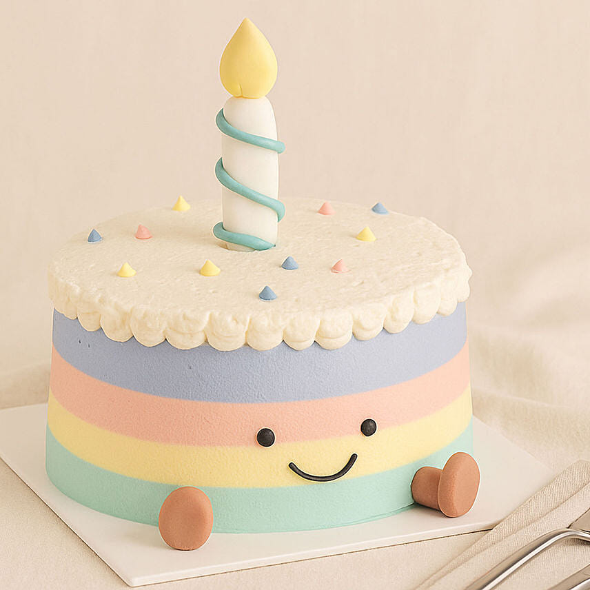 Cute Jellycat Rainbow Fudge Cake For Kids Birthdays 1 KG: Discover Our New Arrivals Cakes