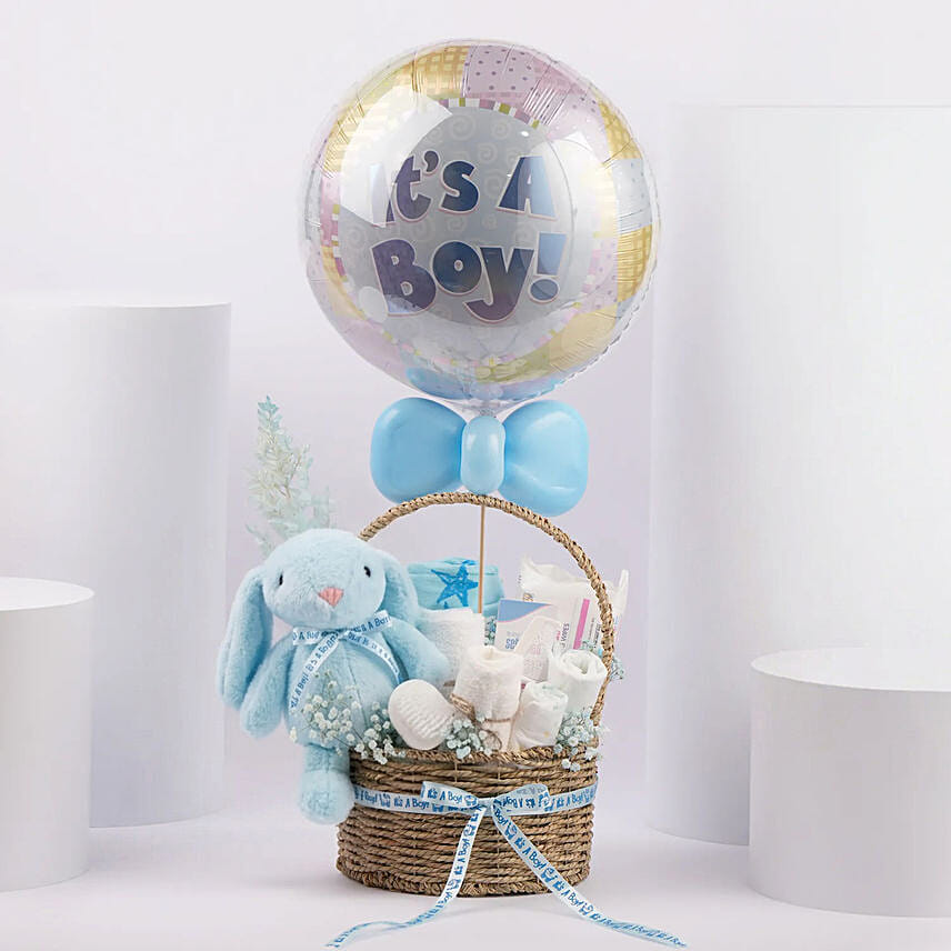 Welcome Baby Boy Gift Basket: هدايا تهنئة مولود 