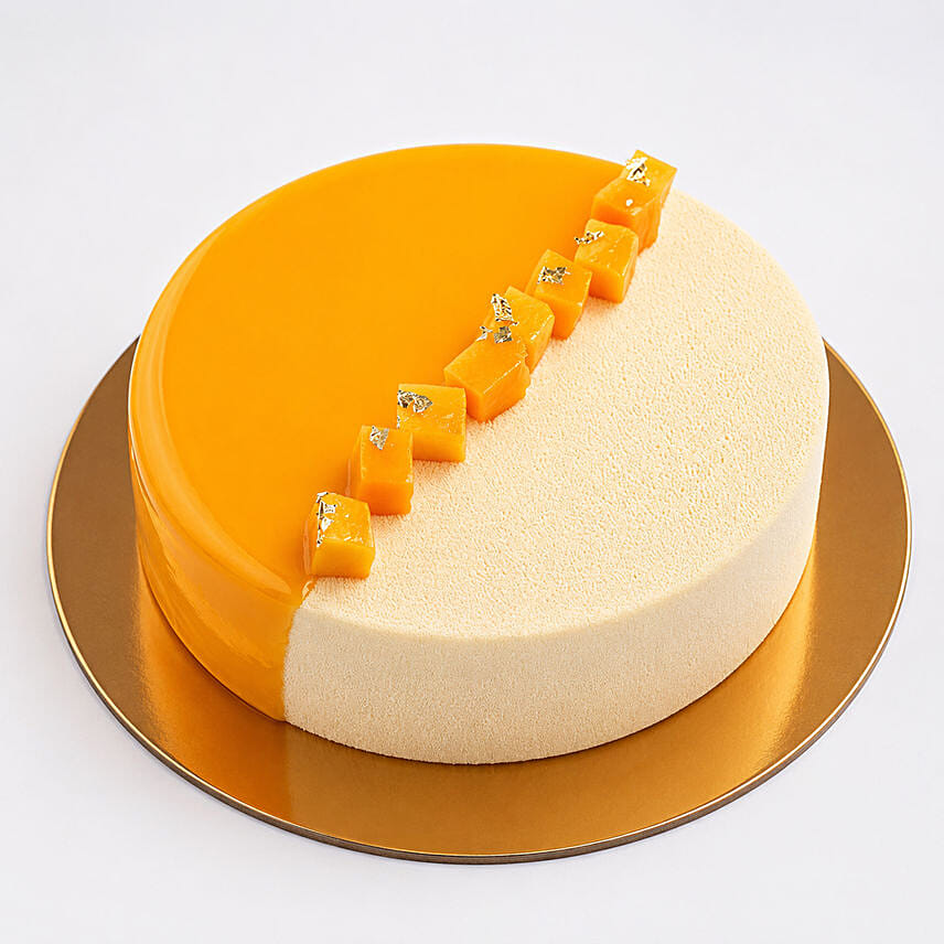 Mango Mirror Glaze Cake: Mango Cakes