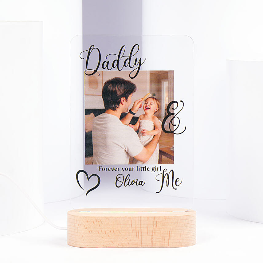 Daddy And Me LED Photo Lamp: Father's Day Gifts