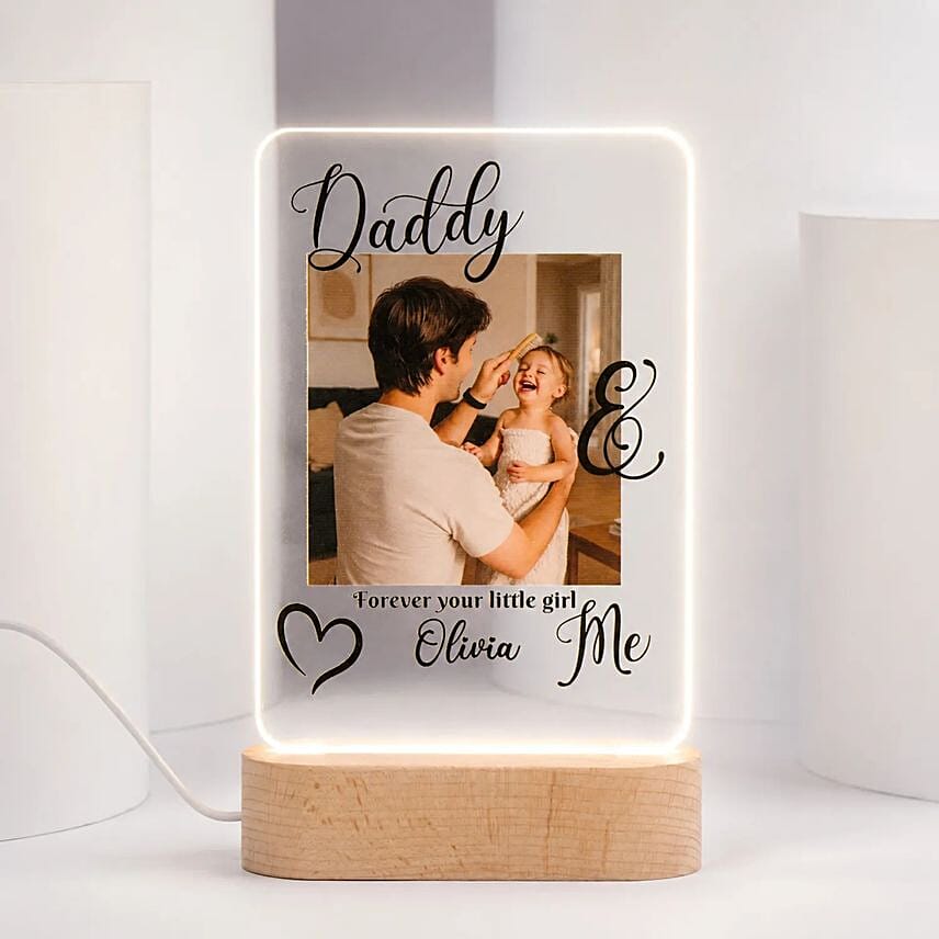 Daddy And Me LED Photo Lamp: Father's Day Gifts