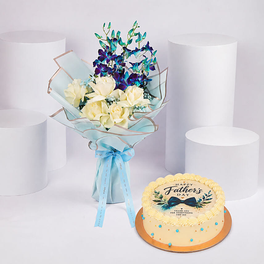Fathers Day Sweet Blooms And Cake: هدايا عيد الأب