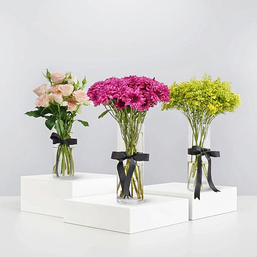 Beautiful Flowers Set of 3: Table Centerpieces