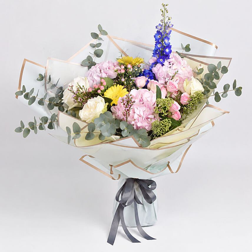 Birthday Happiness Flower Bouquet: Flowers