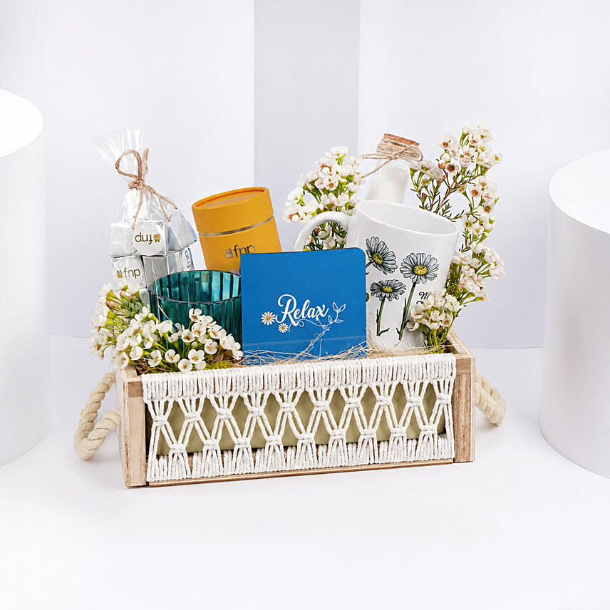 Relax and Welcome New Beginnings Gift Box: 